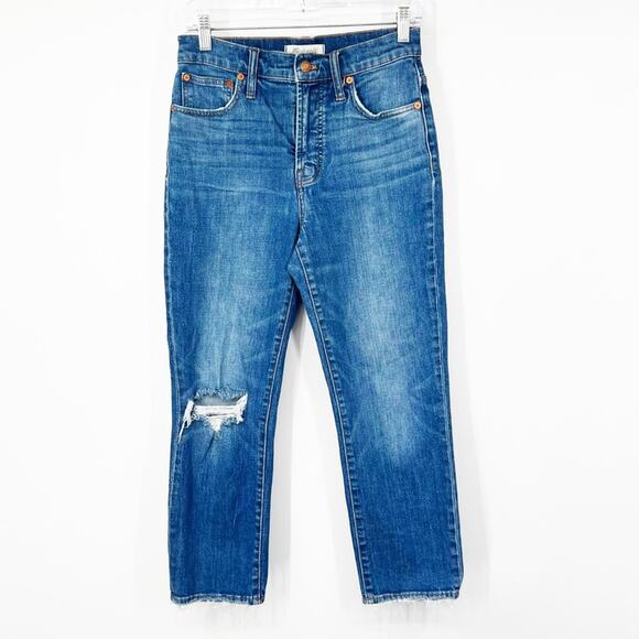 Madewell The Perfect Vintage Crop Jeans Bellbrook Wash Comfort Stretch Edition - Picture 2 of 10